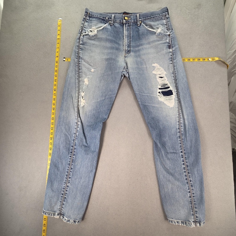 VTG Levis Engineered Jeans Mens Light Wash Twisted Thrashed Fits 34x30